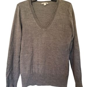 New York & Co gray V neck sweater